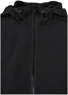 urban classics Dames 3 tone crinkle kort jasje Zwart - XXXL