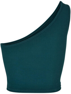 urban classics Dames asymmetrisch gesneden top Groen - 4XL
