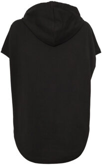 Urban Classics Dames baby terry hoodie met korte mouwen Zwart - XS