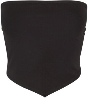 urban classics Dames bandeau top met knoopjes (set van 2) Wit - L