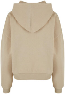 urban classics Dames boxy full zip hoodie Beige - 4XL