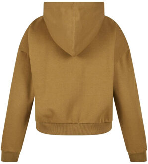 urban classics Dames boxy full zip hoodie Groen - XL