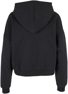 urban classics Dames boxy full zip hoodie - maat XXXL Zwart