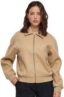 urban classics Dames boxy jas Beige - L