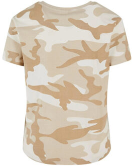 urban classics Dames camo normaal t-shirt Bruin/groen - XXL