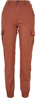 urban classics Dames cargo broek met hoge taille Rood - 34