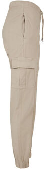 urban classics Dames cargo pocket hoge taille joggingbroek - maat 4XL Beige