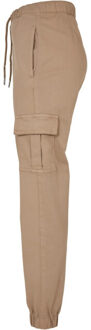 urban classics Dames cargo pocket hoge taille joggingbroek - maat XXXL Taupe