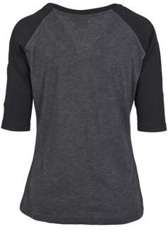 urban classics Dames contrast raglan 3/4 mouw top Grijs - XS