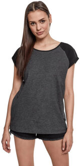 urban classics Dames contrast raglan t-shirt Grijs - XXXL