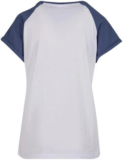 urban classics Dames contrast raglan t-shirt - maat XXL Wit