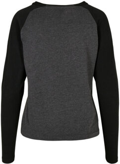 urban classics Dames contrast raglan t-shirt met lange mouwen - maat XXXL Grijs