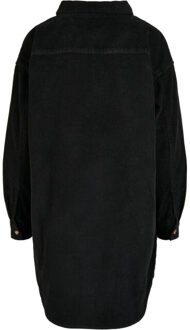 urban classics Dames corduroy overhemd met lange mouwen - maat S Zwart