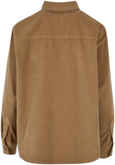 urban classics Dames corduroy oversized shirt Beige - XL