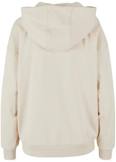 urban classics Dames cozy zip front oversized full zip hoodie Beige - L