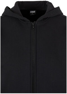 urban classics Dames cozy zip front oversized full zip hoodie - maat L Zwart