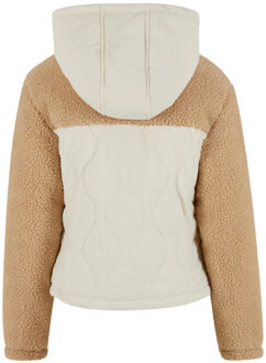 urban classics Dames crinkle fleece jas Beige - 5XL