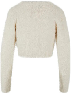 urban classics Dames cropped feather front tie vest Beige - XXL