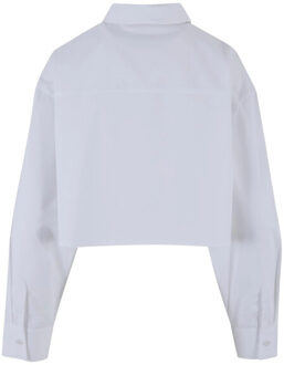 urban classics Dames cropped oversized blouse Wit - L