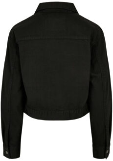 urban classics Dames denim cropped boxy jas - maat XL Zwart