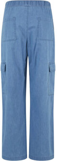 urban classics Dames denim lichtgewicht cargo broek Blauw - XS