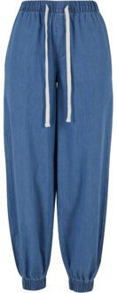 urban classics Dames denim lichtgewicht joggingbroek Blauw - XS