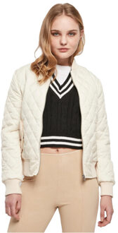 urban classics Dames diamond nylon gewatteerd jasje Beige - XXXL