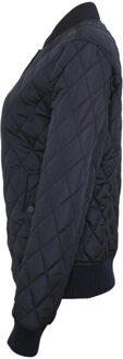 urban classics Dames diamond nylon gewatteerd jasje Blauw - XS