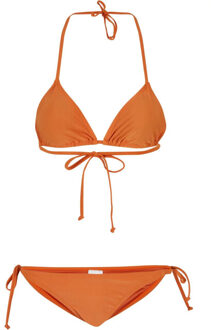 urban classics Dames driehoek gerecyclede bikini - maat L Oranje
