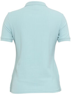 urban classics Dames effen poloshirt Blauw - 4XL