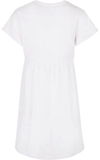 urban classics Dames empire valance organic t-shirt jurk Wit - 4XL