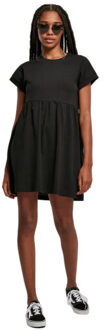 urban classics Dames empire valance organic t-shirt jurk Zwart - M