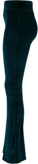 urban classics Dames fluwelen hoge taille bootcut legging Groen - XXL