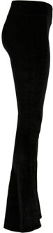 urban classics Dames fluwelen hoge taille bootcut legging - maat S Zwart