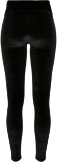 urban classics Dames fluwelen legging met hoge taille - maat S Zwart