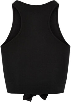 urban classics Dames front knot gewaad top - maat XS Zwart