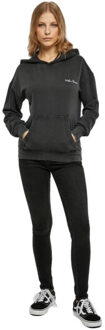 urban classics Dames geborduurde badstof logo hoodie - maat S Zwart
