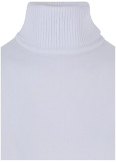 urban classics Dames gebreid schildpad hals sweatshirt Wit - XXXL