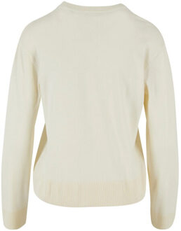 urban classics Dames gebreid sweatshirt met ronde hals - maat XXXL Beige