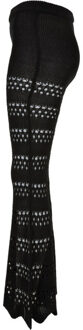 urban classics Dames gebreide gehaakte uitlopende legging - maat XXXL Zwart