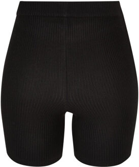 urban classics Dames gebreide geribde korte broek Zwart - XS