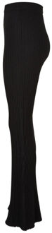 urban classics Dames gebreide geribde uitlopende legging Zwart - XL