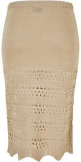 urban classics Dames gehaakte gebreide rok - maat XXXL Beige