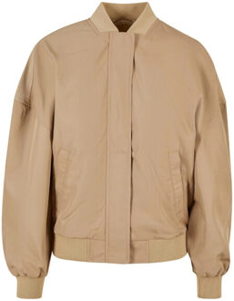 urban classics Dames gerecycled lichtgewicht oversized bomberjack Beige - XXXL