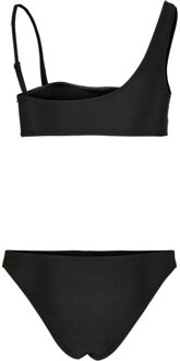 urban classics Dames gerecyclede asymmetrische bikiniset Zwart - L