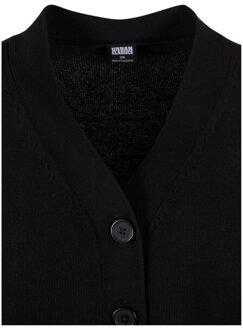 urban classics Dames geribd vest Zwart - XXL