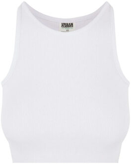 urban classics Dames geribde organic gewatteerde top (set van 2) - maat L Wit