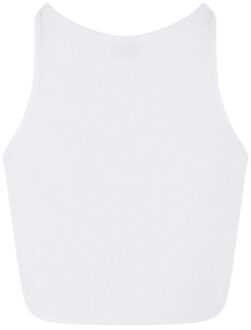 urban classics Dames geribde organic gewatteerde top (set van 2) - maat L Wit