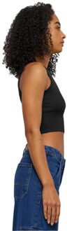 urban classics Dames geribde top van organisch katoen Zwart - XXXL