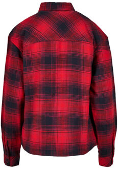 urban classics Dames geruit overhemd Rood - XS